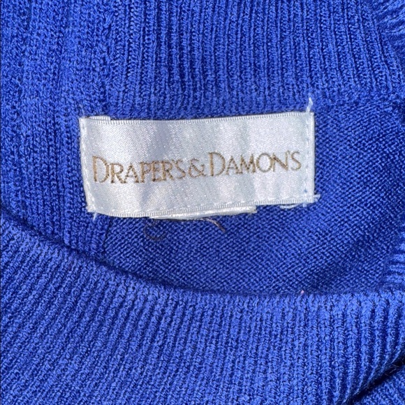 DRAPER’S & DAMONS Blue Long Sleeve Sweater - Picture 7 of 7